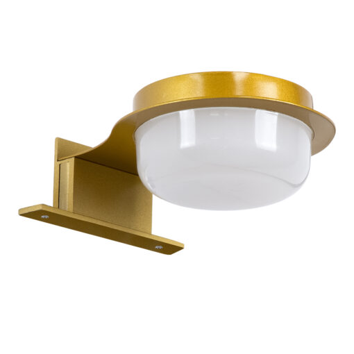 GloboStar® KIARA 60401 Μοντέρνο Φωτιστικό Τοίχου – Απλίκα Καθρέπτη Μπάνιου με 3 Τρόπους Τοποθέτησης LED 5W 560lm 120° AC 220-240V IP44 Μ10 x Π13 x Υ3cm – Φυσικό Λευκό 4500K – Χρυσό – 3 Χρόνια Εγγύηση