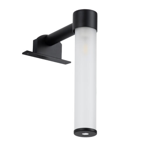 GloboStar® ELSA 60404 Μοντέρνο Φωτιστικό Τοίχου – Απλίκα Καθρέπτη Μπάνιου – Πίνακα 1 x G9 360° AC 220-240V IP44 Μ3.5 x Π13.5 x Υ20cm – Μαύρο – 5 Χρόνια Εγγύηση