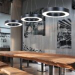 InLight Κρεμαστό φωτιστικό LED 70W 3000K σε μαύρη απόχρωση D:120cm (6041-120-BL)