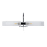 GloboStar® FLORA 60414 Μοντέρνο Φωτιστικό Τοίχου – Απλίκα Καθρέπτη Μπάνιου – Πίνακα 2 x G9 270° AC 220-240V IP44 Μ31 x Π13 x Υ12cm – Χρώμιο Νίκελ – 5 Χρόνια Εγγύηση