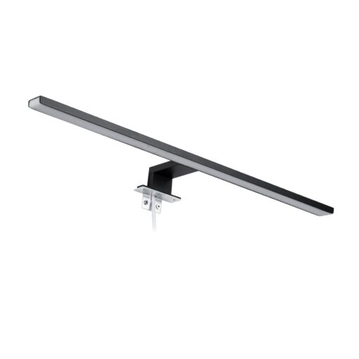 GloboStar® NINA 60420 Μοντέρνο Φωτιστικό Τοίχου – Απλίκα Καθρέπτη Μπάνιου – Πίνακα LED 12W 1400lm 120° AC 220-240V IP44 Μ60 x Π10.5 x Υ4cm – Φυσικό Λευκό 4500K – Μαύρο – 3 Years Warranty