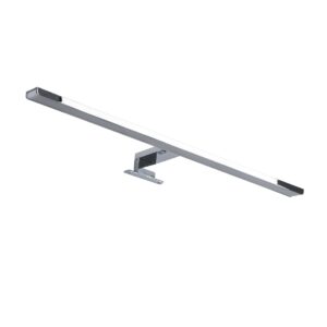 GloboStar® NINA 60422 Μοντέρνο Φωτιστικό Τοίχου – Απλίκα Καθρέπτη Μπάνιου – Πίνακα LED 12W 1400lm 120° AC 220-240V IP44 Μ60 x Π10.5 x Υ4cm – Φυσικό Λευκό 4500K – Χρώμιο Νίκελ- 3 Years Warranty