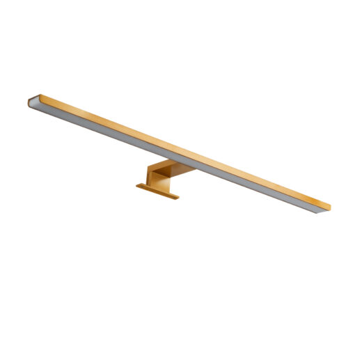 GloboStar® NINA 60423 Μοντέρνο Φωτιστικό Τοίχου – Απλίκα Καθρέπτη Μπάνιου – Πίνακα LED 12W 1400lm 120° AC 220-240V IP44 Μ60 x Π10.5 x Υ4cm – Φυσικό Λευκό 4500K – Χάλκινο – 3 Χρόνια Εγγύηση