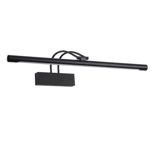 GloboStar® LAURA 60424 Μοντέρνο Φωτιστικό Τοίχου – Απλίκα Καθρέπτη Μπάνιου – Πίνακα LED 12W 1400lm 120° AC 220-240V IP44 Μ60 x Π27 x Υ13cm – Φυσικό Λευκό 4500K – Μαύρο – 3 Years Warranty