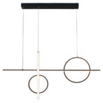 InLight Κρεμαστό Φωτιστικό LED 55W CCT σε Mαύρo D:100cm (6043)