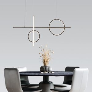 InLight Κρεμαστό Φωτιστικό LED 55W CCT σε Mαύρo D:100cm (6043)