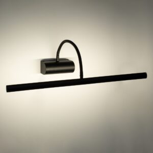 GloboStar® TROIS 60436 Μοντέρνο Φωτιστικό Τοίχου – Απλίκα Καθρέπτη Μπάνιου – Πίνακα LED 12W 1400lm 120° AC 220-240V IP44 Μ60 x Π24 x Υ18cm – Φυσικό Λευκό 4500K – Μαύρο – 3 Years Warranty