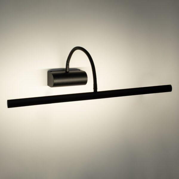 GloboStar® TROIS 60436 Μοντέρνο Φωτιστικό Τοίχου – Απλίκα Καθρέπτη Μπάνιου – Πίνακα LED 12W 1400lm 120° AC 220-240V IP44 Μ60 x Π24 x Υ18cm – Φυσικό Λευκό 4500K – Μαύρο – 3 Years Warranty