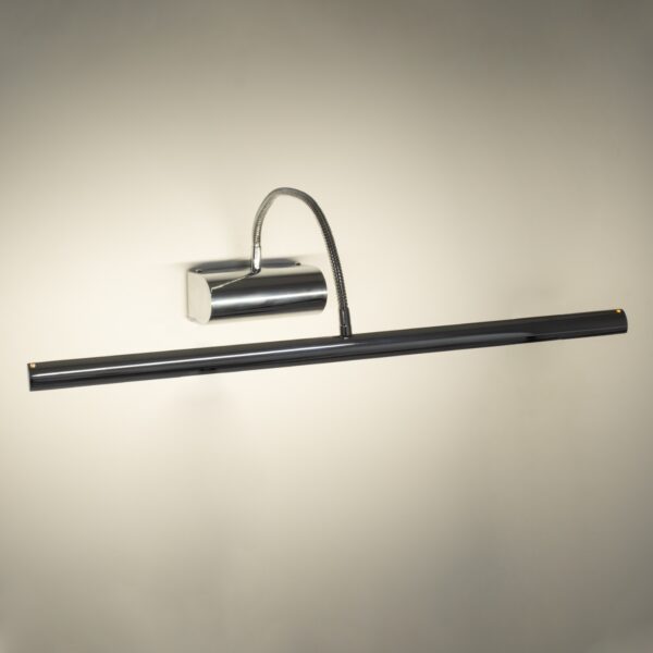 GloboStar® TROIS 60438 Μοντέρνο Φωτιστικό Τοίχου – Απλίκα Καθρέπτη Μπάνιου – Πίνακα LED 12W 1400lm 120° AC 220-240V IP44 Μ60 x Π24 x Υ18cm – Φυσικό Λευκό 4500K – Χρώμιο Νίκελ – 3 Years Warranty