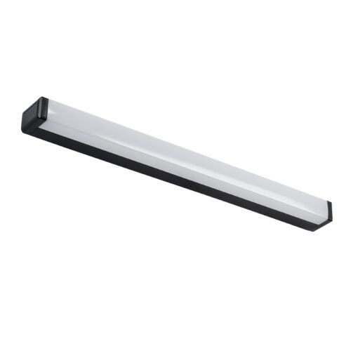 GloboStar® RENATA 60440 Μοντέρνο Φωτιστικό Τοίχου – Απλίκα Καθρέπτη Μπάνιου – Πίνακα LED 12W 1400lm 210° AC 220-240V IP44 Μ60 x Π4 x Υ5.5cm – Φυσικό Λευκό 4500K – Μαύρο – 3 Χρόνια Εγγύηση