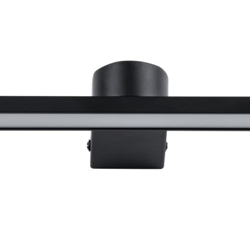 GloboStar® MEGAN 60448 Μοντέρνο Φωτιστικό Τοίχου – Απλίκα Καθρέπτη Μπάνιου – Πίνακα LED 12W 1400lm 120° AC 220-240V IP44 Μ60 x Π12 x Υ4cm – Φυσικό Λευκό 4500K – Μαύρο – 3 Years Warranty