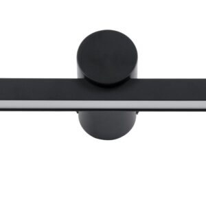 GloboStar® ROSA 60450 Μοντέρνο Φωτιστικό Τοίχου – Απλίκα Καθρέπτη Μπάνιου – Πίνακα LED 12W 1400lm 120° AC 220-240V IP44 Μ60 x Π15 x Υ7cm – Φυσικό Λευκό 4500K – Μαύρο – 3 Years Warranty