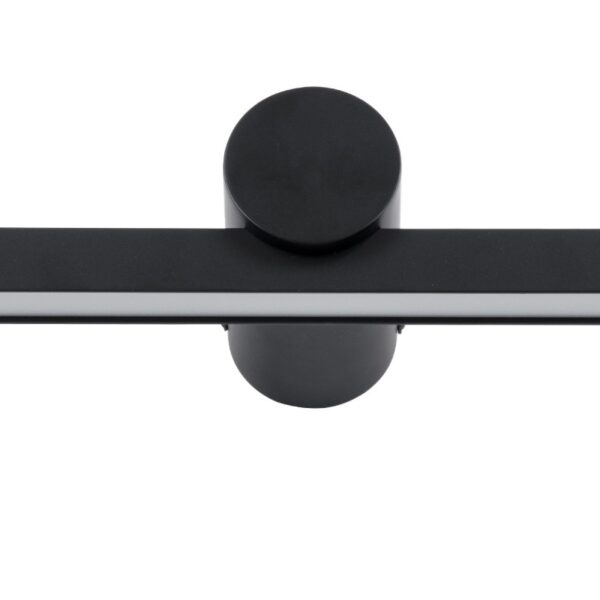 GloboStar® ROSA 60450 Μοντέρνο Φωτιστικό Τοίχου – Απλίκα Καθρέπτη Μπάνιου – Πίνακα LED 12W 1400lm 120° AC 220-240V IP44 Μ60 x Π15 x Υ7cm – Φυσικό Λευκό 4500K – Μαύρο – 3 Years Warranty