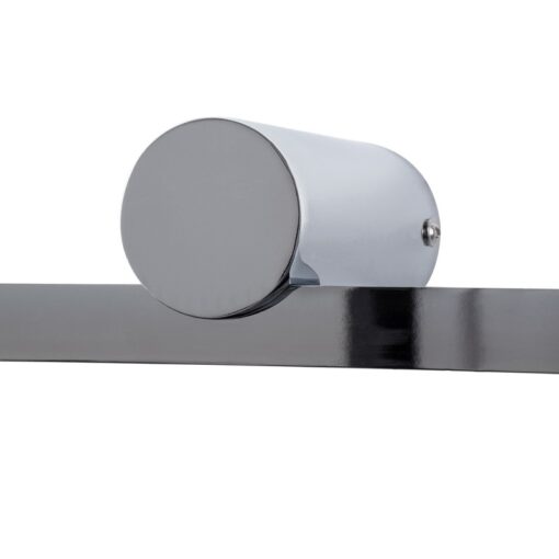 GloboStar® ROSA 60451 Μοντέρνο Φωτιστικό Τοίχου – Απλίκα Καθρέπτη Μπάνιου – Πίνακα LED 12W 1400lm 120° AC 220-240V IP44 Μ60 x Π15 x Υ7cm – Φυσικό Λευκό 4500K – Χρώμιο Νίκελ – 3 Years Warranty