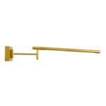 GloboStar® FRIDA 60459 Μοντέρνο Φωτιστικό Τοίχου – Απλίκα Καθρέπτη Μπάνιου – Πίνακα LED 12W 1400lm 120° AC 220-240V IP44 Μ51 x Π9 έως Π68(Ρυθμιζόμενο) x Υ10cm – Φυσικό Λευκό 4500K – Χρυσό – 3 Years Warranty