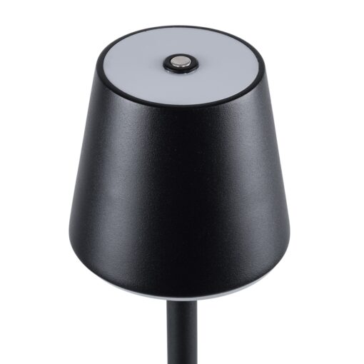 GloboStar® NEGA 60477 Μοντέρνο Επιδαπέδιο Φωτιστικό LED 2.2W 154lm 360° DC 5V Επαναφορτιζόμενο με Μπαταρία Li-ion 4000mAh – Διακόπτη Αφής – Θερμό Λευκό 2700K – Dimmable – D10 x H135cm – Μαύρο – 2 Years Warranty