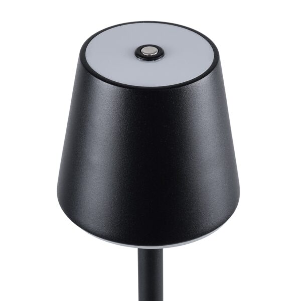 GloboStar® NEGA 60477 Μοντέρνο Επιδαπέδιο Φωτιστικό LED 2.2W 154lm 360° DC 5V Επαναφορτιζόμενο με Μπαταρία Li-ion 4000mAh – Διακόπτη Αφής – Θερμό Λευκό 2700K – Dimmable – D10 x H135cm – Μαύρο – 2 Years Warranty