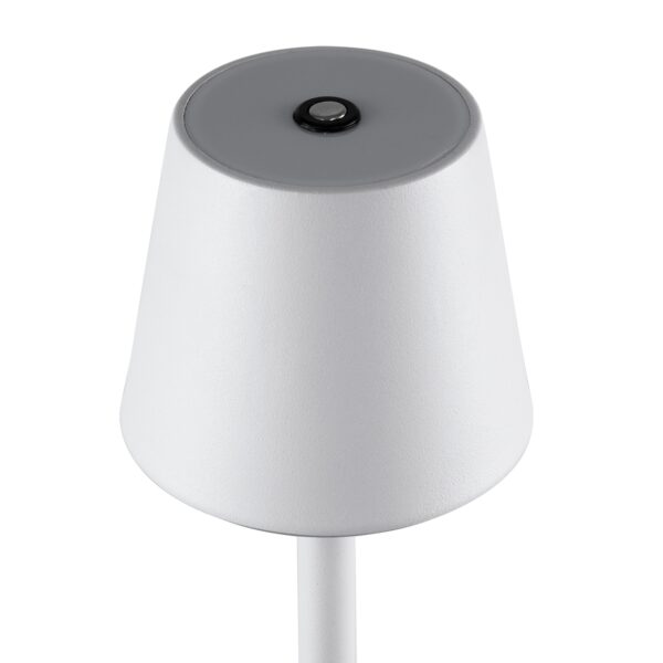 GloboStar® NEGA 60478 Μοντέρνο Επιδαπέδιο Φωτιστικό LED 2.2W 154lm 360° DC 5V Επαναφορτιζόμενο με Μπαταρία Li-ion 4000mAh – Διακόπτη Αφής – Θερμό Λευκό 2700K – Dimmable – D10 x H135cm – Λευκό – 2 Years Warranty