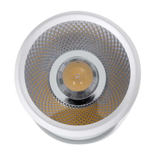 GloboStar® DETRONIC 60501 Επιφανειακό Κινούμενο Spot Downlight LED 10W 1300lm 24° AC 220-240V IP20 Φ9cm x Υ16cm – Στρόγγυλο – Λευκό – Φυσικό Λευκό 4500K – Bridgelux COB – TÜV Certified Driver – 5 Χρόνια Εγγύηση