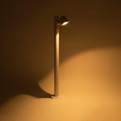 GloboStar® GARDENIA 60506 Φωτιστικό Κήπου – Κολωνάκι Αρχιτεκτονικού Φωτισμού Εξωτερικού Χώρου LED 7W 700lm 60° AC220-240V Αδιάβροχο IP65 – Σώμα Αλουμινίου & Tempered Glass – Μ12 x Π18 x Υ90cm – Θερμό Λευκό 2700K – Λευκό – Bridgelux Chip – 5 Years Warranty