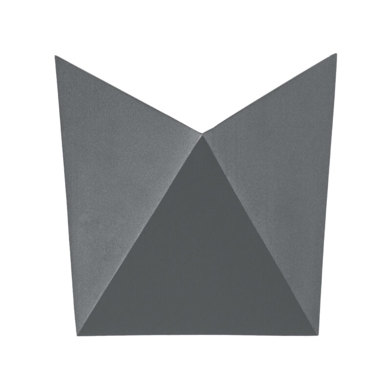 GloboStar® STEALTH 60519 Φωτιστικό Τοίχου – Απλίκα Αρχιτεκτονικού Φωτισμού Εσωτερικού/Εξωτερικού Χώρου Up or Down LED 10W 1000lm 60° AC220-240V Αδιάβροχο IP65 – Σώμα Αλουμινίου & Tempered Glass – Μ17 x Π17 x Υ7.5cm – Θερμό Λευκό 2700K – Γκρι Ανθρακί – Bridgelux Chip – 5 Years Warranty