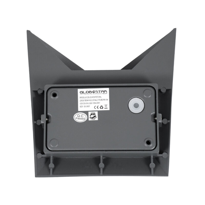 GloboStar® STEALTH 60519 Φωτιστικό Τοίχου – Απλίκα Αρχιτεκτονικού Φωτισμού Εσωτερικού/Εξωτερικού Χώρου Up or Down LED 10W 1000lm 60° AC220-240V Αδιάβροχο IP65 – Σώμα Αλουμινίου & Tempered Glass – Μ17 x Π17 x Υ7.5cm – Θερμό Λευκό 2700K – Γκρι Ανθρακί – Bridgelux Chip – 5 Years Warranty