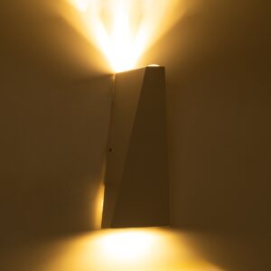 GloboStar® TRIANDE 60551 Φωτιστικό Τοίχου – Απλίκα Αρχιτεκτονικού Φωτισμού Εσωτερικού/Εξωτερικού Χώρου Up & Down LED 10W 1150lm 5° & 60° AC 220-240V Αδιάβροχο IP65 Μ8.5 x Π8.5 x Υ20cm – Θερμό Λευκό 2700K – Λευκό – Bridgelux Chip – 3 Χρόνια Εγγύηση