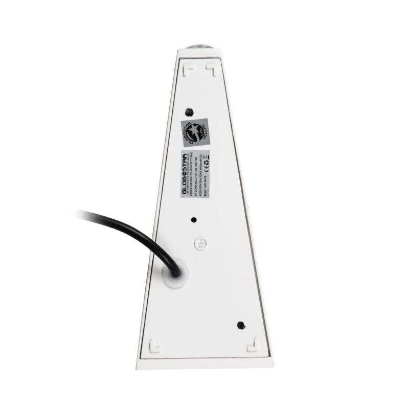 GloboStar® TRIANDE 60554 Φωτιστικό Τοίχου – Απλίκα Αρχιτεκτονικού Φωτισμού Εσωτερικού/Εξωτερικού Χώρου Up & Down LED 10W 1200lm 5° & 60° AC 220-240V IP65 Μ8.5 x Π8.5 x Υ20cm – Φυσικό Λευκό 4500K – Λευκό Αλουμίνιο – Bridgelux Chip – 3 Χρόνια Εγγύηση