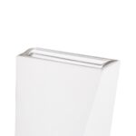 GloboStar® TRIANDE 60554 Φωτιστικό Τοίχου – Απλίκα Αρχιτεκτονικού Φωτισμού Εσωτερικού/Εξωτερικού Χώρου Up & Down LED 10W 1200lm 5° & 60° AC 220-240V IP65 Μ8.5 x Π8.5 x Υ20cm – Φυσικό Λευκό 4500K – Λευκό Αλουμίνιο – Bridgelux Chip – 3 Χρόνια Εγγύηση