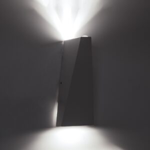 GloboStar® TRIANDE 60557 Φωτιστικό Τοίχου – Απλίκα Αρχιτεκτονικού Φωτισμού Εσωτερικού/Εξωτερικού Χώρου Up & Down LED 10W 1250lm 5° & 60° AC 220-240V Αδιάβροχο IP65 Μ8.5 x Π8.5 x Υ20cm – Ψυχρό Λευκό 6000K – Λευκό – Bridgelux Chip – 3 Χρόνια Εγγύηση