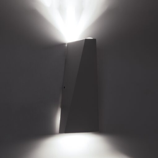 GloboStar® TRIANDE 60557 Φωτιστικό Τοίχου – Απλίκα Αρχιτεκτονικού Φωτισμού Εσωτερικού/Εξωτερικού Χώρου Up & Down LED 10W 1250lm 5° & 60° AC 220-240V Αδιάβροχο IP65 Μ8.5 x Π8.5 x Υ20cm – Ψυχρό Λευκό 6000K – Λευκό – Bridgelux Chip – 3 Χρόνια Εγγύηση