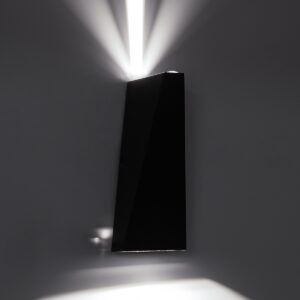 GloboStar® TRIANDE 60558 Φωτιστικό Τοίχου – Απλίκα Αρχιτεκτονικού Φωτισμού Εσωτερικού/Εξωτερικού Χώρου Up & Down LED 10W 1250lm 5° & 60° AC 220-240V Αδιάβροχο IP65 Μ8.5 x Π8.5 x Υ20cm – Ψυχρό Λευκό 6000K – Γκρι Ανθρακί – Bridgelux Chip – 3 Χρόνια Εγγύηση