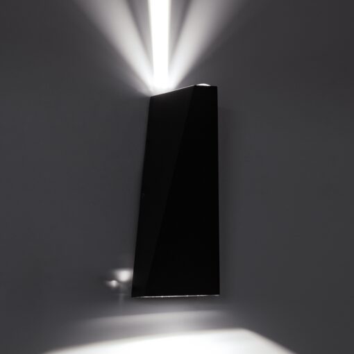 GloboStar® TRIANDE 60558 Φωτιστικό Τοίχου – Απλίκα Αρχιτεκτονικού Φωτισμού Εσωτερικού/Εξωτερικού Χώρου Up & Down LED 10W 1250lm 5° & 60° AC 220-240V Αδιάβροχο IP65 Μ8.5 x Π8.5 x Υ20cm – Ψυχρό Λευκό 6000K – Γκρι Ανθρακί – Bridgelux Chip – 3 Χρόνια Εγγύηση