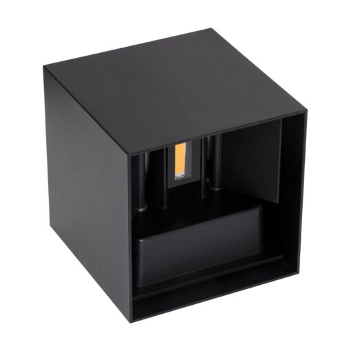 GloboStar® AXIS-S 60562 Φωτιστικό Τοίχου – Απλίκα Αρχιτεκτονικού Φωτισμού Εσωτερικού/Εξωτερικού Χώρου Up & Down LED 10W 1150lm 10 έως 60° AC 220-240V Αδιάβροχο IP65 Μ10 x Π10 x Υ10cm – Θερμό Λευκό 2700K – Μαύρο – Bridgelux Chip – 3 Years Warranty
