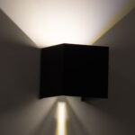 GloboStar® AXIS-S 60564 Φωτιστικό Τοίχου – Απλίκα Αρχιτεκτονικού Φωτισμού Εσωτερικού/Εξωτερικού Χώρου Up & Down LED 10W 1200lm 10 έως 60° AC 220-240V Αδιάβροχο IP65 Μ10 x Π10 x Υ10cm – Φυσικό Λευκό 4500K – Γκρι Ανθρακί- Bridgelux Chip – 3 Years Warranty