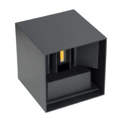 GloboStar® AXIS-S 60564 Φωτιστικό Τοίχου – Απλίκα Αρχιτεκτονικού Φωτισμού Εσωτερικού/Εξωτερικού Χώρου Up & Down LED 10W 1200lm 10 έως 60° AC 220-240V Αδιάβροχο IP65 Μ10 x Π10 x Υ10cm – Φυσικό Λευκό 4500K – Γκρι Ανθρακί- Bridgelux Chip – 3 Years Warranty