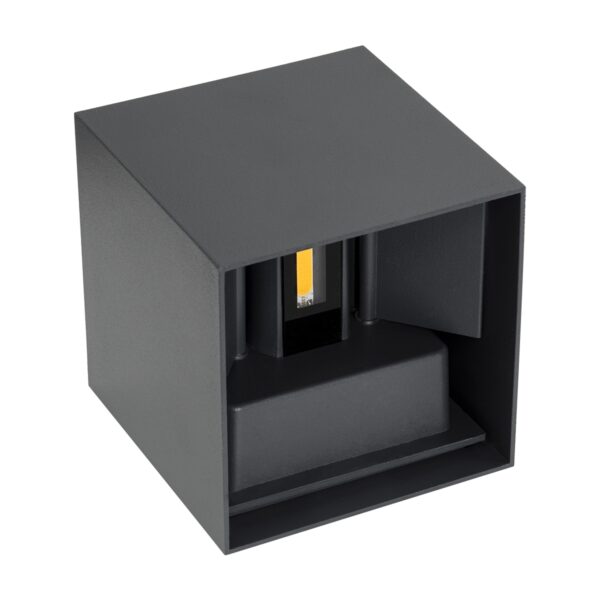 GloboStar® AXIS-S 60564 Φωτιστικό Τοίχου – Απλίκα Αρχιτεκτονικού Φωτισμού Εσωτερικού/Εξωτερικού Χώρου Up & Down LED 10W 1200lm 10 έως 60° AC 220-240V Αδιάβροχο IP65 Μ10 x Π10 x Υ10cm – Φυσικό Λευκό 4500K – Γκρι Ανθρακί- Bridgelux Chip – 3 Years Warranty