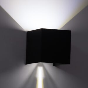 GloboStar® AXIS-S 60567 Φωτιστικό Τοίχου – Απλίκα Αρχιτεκτονικού Φωτισμού Εσωτερικού/Εξωτερικού Χώρου Up & Down LED 10W 1250lm 10 έως 60° AC 220-240V Αδιάβροχο IP65 Μ10 x Π10 x Υ10cm – Ψυχρό Λευκό 6000K – Γκρι Ανθρακί – Bridgelux Chip – 3 Χρόνια Εγγύηση