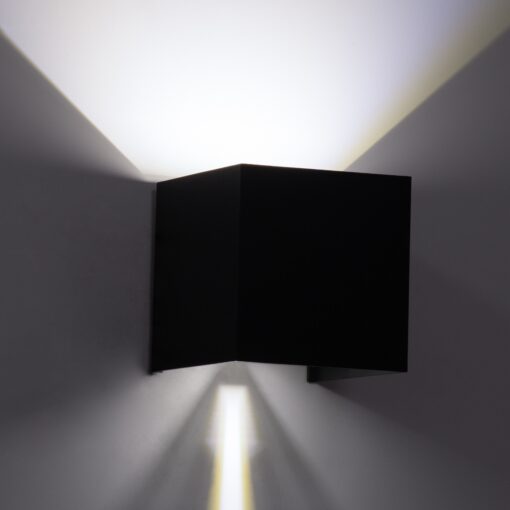 GloboStar® AXIS-S 60567 Φωτιστικό Τοίχου – Απλίκα Αρχιτεκτονικού Φωτισμού Εσωτερικού/Εξωτερικού Χώρου Up & Down LED 10W 1250lm 10 έως 60° AC 220-240V Αδιάβροχο IP65 Μ10 x Π10 x Υ10cm – Ψυχρό Λευκό 6000K – Γκρι Ανθρακί – Bridgelux Chip – 3 Χρόνια Εγγύηση