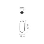 InLight Κρεμαστό φωτιστικό LED 14W 3000K σε χρυσαφί απόχρωση D:17cm (6059-GL)
