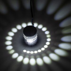 GloboStar® STAINS 60595 Φωτιστικό Τοίχου – Απλίκα Αρχιτεκτονικού Φωτισμού Εσωτερικού Χώρου LED 5W 400lm 360° AC 220-240V IP44 Φ5.5 x Υ7cm – Ψυχρό Λευκό 6000K – Νίκελ Ματ – Bridgelux Chip – 3 Χρόνια Εγγύηση