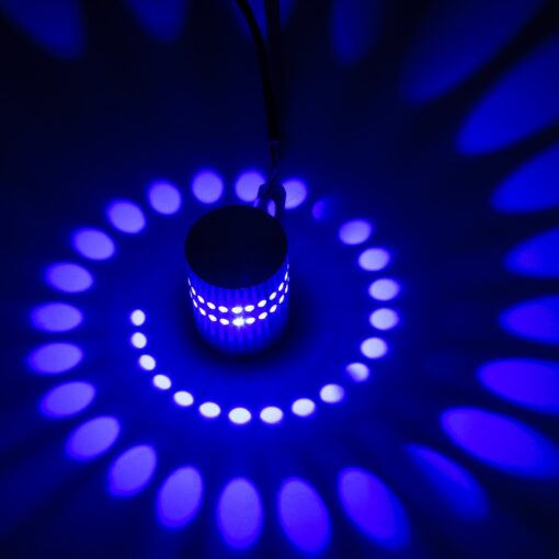 GloboStar® STAINS 60596 Φωτιστικό Τοίχου – Απλίκα Αρχιτεκτονικού Φωτισμού Εσωτερικού Χώρου LED 5W 300lm 360° AC 220-240V IP44 Φ5.5 x Υ7cm – Μπλε – Νίκελ Ματ – Bridgelux Chip – 3 Χρόνια Εγγύηση