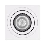 GloboStar® AKIRA 60622 Επιφανειακό Κινούμενο Τετράγωνο Φωτιστικό Σποτ Αλουμινίου με Ντουί GU10 AC 220-240V IP44 Μ8 x Π8 x Υ10cm – Λευκό – 5 Years Warranty