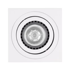GloboStar® AKIRA 60622 Επιφανειακό Κινούμενο Τετράγωνο Φωτιστικό Σποτ Αλουμινίου με Ντουί GU10 AC 220-240V IP44 Μ8 x Π8 x Υ10cm – Λευκό – 5 Years Warranty