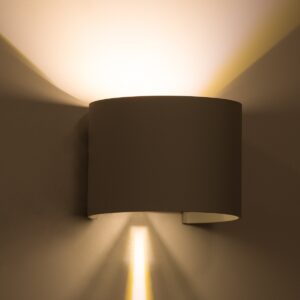 GloboStar® AXIS-R 60635 Φωτιστικό Τοίχου – Απλίκα Αρχιτεκτονικού Φωτισμού Εσωτερικού/Εξωτερικού Χώρου Up & Down LED 10W 1150lm 10 έως 60° AC 220-240V Αδιάβροχο IP65 Μ10 x Π10 x Υ10cm – Θερμό Λευκό 2700K – Λευκό – Bridgelux Chip – 3 Years Warranty