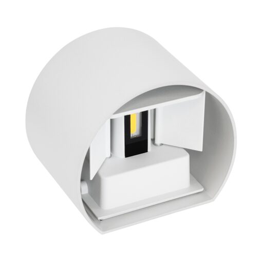 GloboStar® AXIS-R 60638 Φωτιστικό Τοίχου – Απλίκα Αρχιτεκτονικού Φωτισμού Εσωτερικού/Εξωτερικού Χώρου Up & Down LED 10W 1200lm 10 έως 60° AC 220-240V Αδιάβροχο IP65 Μ10 x Π10 x Υ10cm – Φυσικό Λευκό 4500K – Λευκό – Bridgelux Chip – 3 Years Warranty
