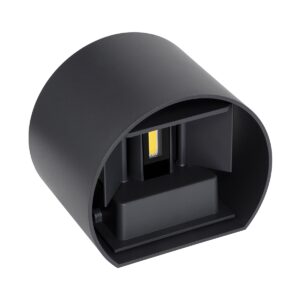 GloboStar® AXIS-R 60639 Φωτιστικό Τοίχου – Απλίκα Αρχιτεκτονικού Φωτισμού Εσωτερικού/Εξωτερικού Χώρου Up & Down LED 10W 1200lm 10 έως 60° AC 220-240V Αδιάβροχο IP65 Μ10 x Π10 x Υ10cm – Φυσικό Λευκό 4500K – Γκρι Ανθρακί- Bridgelux Chip – 3 Years Warranty