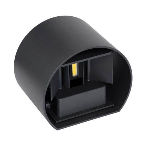GloboStar® AXIS-R 60639 Φωτιστικό Τοίχου – Απλίκα Αρχιτεκτονικού Φωτισμού Εσωτερικού/Εξωτερικού Χώρου Up & Down LED 10W 1200lm 10 έως 60° AC 220-240V Αδιάβροχο IP65 Μ10 x Π10 x Υ10cm – Φυσικό Λευκό 4500K – Γκρι Ανθρακί- Bridgelux Chip – 3 Years Warranty