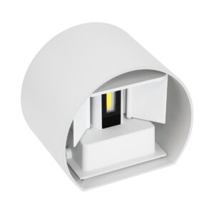 GloboStar® AXIS-R 60641 Φωτιστικό Τοίχου – Απλίκα Αρχιτεκτονικού Φωτισμού Εσωτερικού/Εξωτερικού Χώρου Up & Down LED 10W 1250lm 10 έως 60° AC 220-240V Αδιάβροχο IP65 Μ10 x Π10 x Υ10cm – Ψυχρό Λευκό 6000K – Λευκό – Bridgelux Chip – 3 Years Warranty