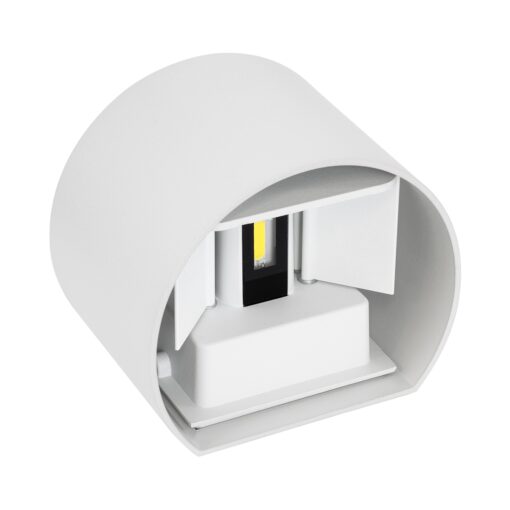 GloboStar® AXIS-R 60641 Φωτιστικό Τοίχου – Απλίκα Αρχιτεκτονικού Φωτισμού Εσωτερικού/Εξωτερικού Χώρου Up & Down LED 10W 1250lm 10 έως 60° AC 220-240V Αδιάβροχο IP65 Μ10 x Π10 x Υ10cm – Ψυχρό Λευκό 6000K – Λευκό – Bridgelux Chip – 3 Years Warranty